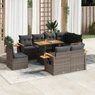 Zwart materiaal loungeset met gepoedercoat staal voor buitencomfort - Grijs / met opbergruimte - Tuinsets