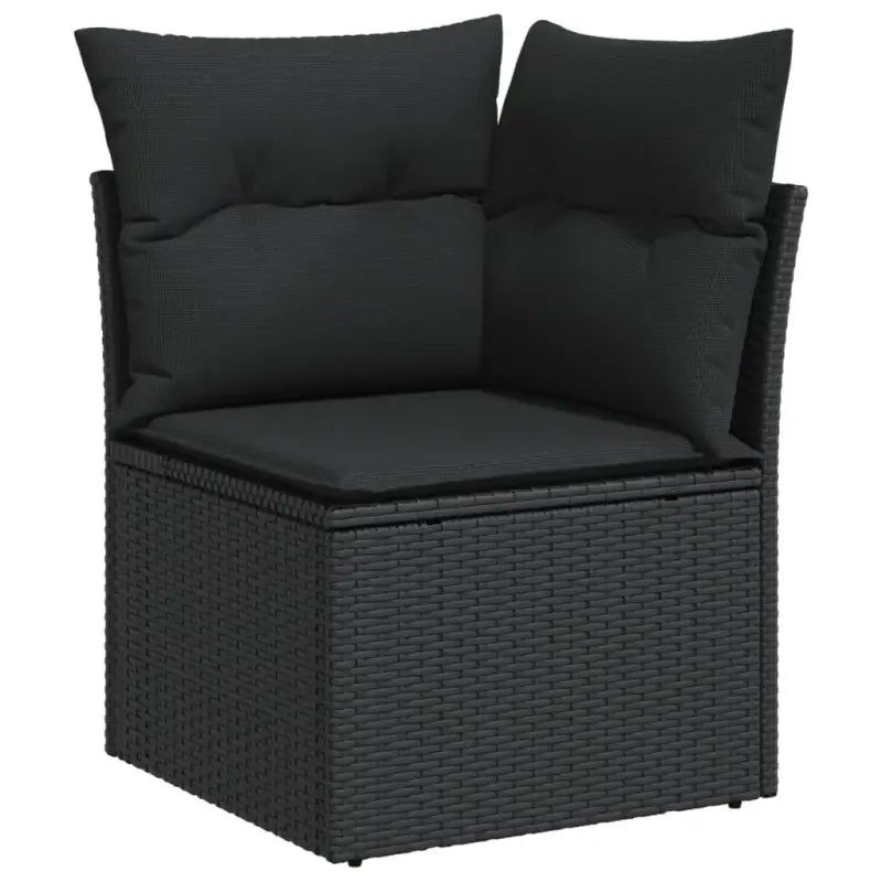 Zwart materiaal loungeset met gepoedercoat staal voor jouw tuin of terras - Tuinsets