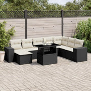 Zwart materiaal loungeset met gepoedercoat staal voor tuin of terras - Tuinsets