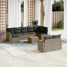 Zwart materiaal loungeset met waterdichte tas en gepoedercoat staal - Grijs / Met tafel - Tuinsets