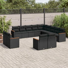 Zwart materiaal loungeset met waterdichte tas en gepoedercoat staal - Zwart / Zonder tafel - Tuinsets
