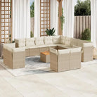 Zwart materiaal loungeset met waterdichte tas en gepoedercoat staal - beige en crèmekleurig - Tuinsets