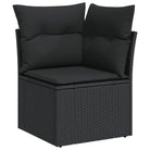Zwart materiaal loungeset met waterdichte tas en gepoedercoat staal - Tuinsets