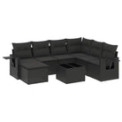 Zwart materiaal loungeset met waterdichte tas en gepoedercoat staal - Tuinsets