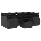 Zwart materiaal loungeset met waterdichte tas en gepoedercoat staal - Tuinsets