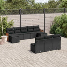 Zwart materiaal loungeset met waterdichte zak en gepoedercoat staal - Tuinsets