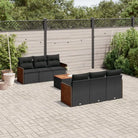 Zwart materiaal loungeset met waterdichte zak en gepoedercoat staal - Tuinsets