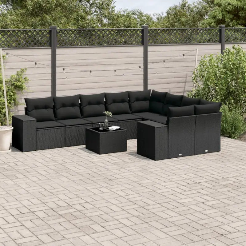 Zwart materiaal loungeset van gepoedercoat staal voor je tuin of terras - Zwart / Zonder tafel - Tuinsets