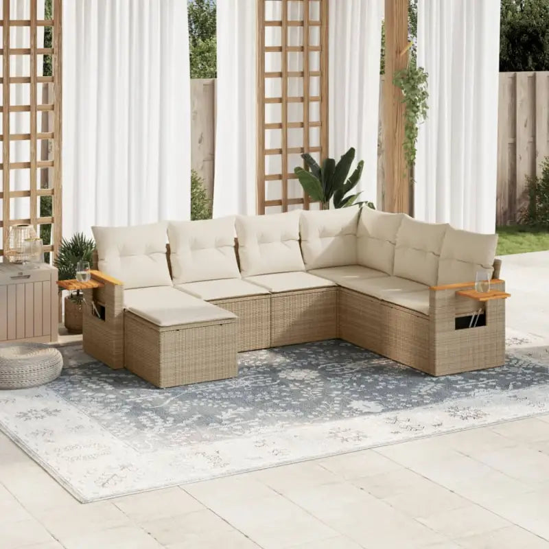 Zwart materiaal loungeset van gepoedercoat staal voor je tuin of terras - beige en crèmekleurig / Zonder tafel