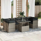 Zwart materiaal loungeset van gepoedercoat staal voor je tuin of terras - Grijs / met opbergruimte - Tuinsets