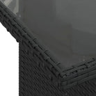 Zwart materiaal loungeset van gepoedercoat staal voor je tuin of terras - Tuinsets
