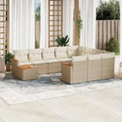 Zwart materiaal Loungeset van gepoedercoat staal voor tuin en terras - Beige - Tuinsets
