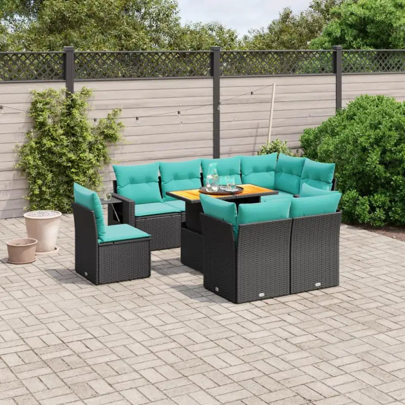 Zwart materiaal loungeset van gepoedercoat staal voor tuin en terras - Tuinsets