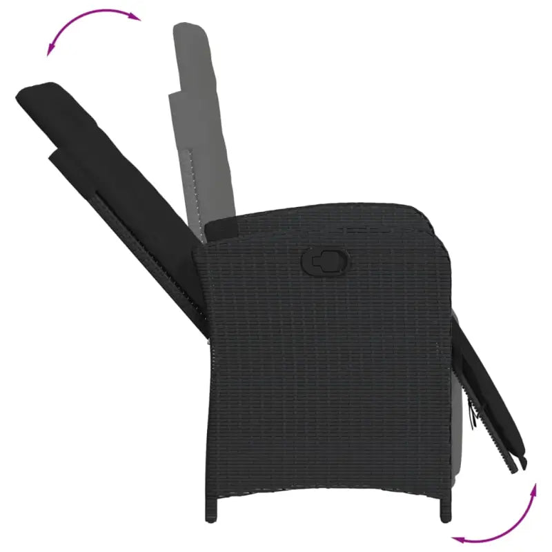 Zwart materiaal poly rattan tuinset voor een comfortabele zitervaring - Tuinsets