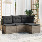 Zwart materiaal tuinset met gepoedercoat staal voor buiten ontspanning - Grijs / Zonder tafel - Tuinsets