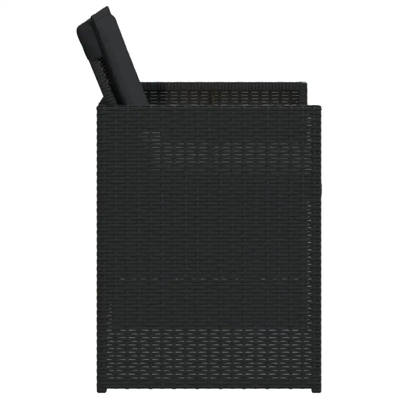 Zwart materiaal tuinset met wasbare hoes en gepoedercoat staal - Tuinsets