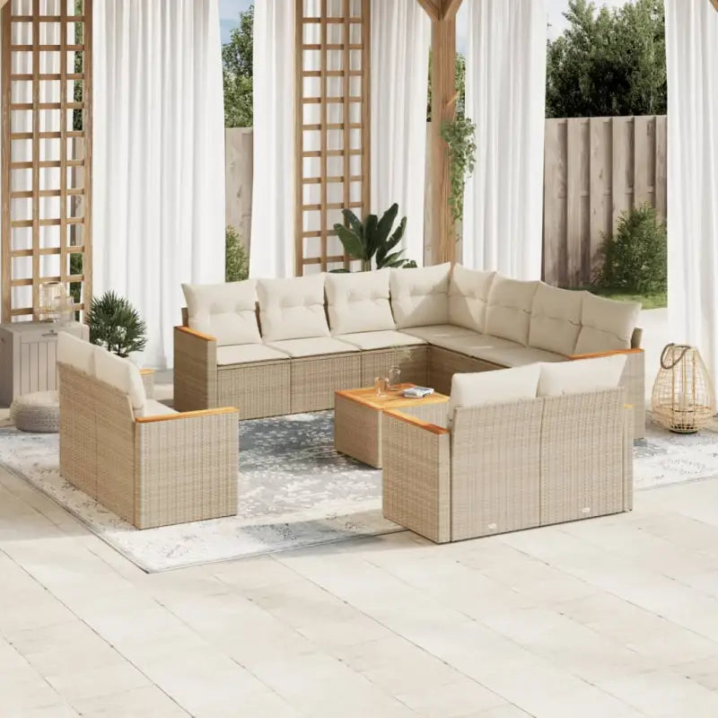 Zwart materiaal tuinsets met waterdichte tas en gepoedercoat staal - beige en crèmekleurig / Met tafel - Tuinsets