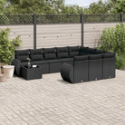 Zwart materialen loungeset met waterdichte tas en gepoedercoat staal - Zwart - Tuinsets