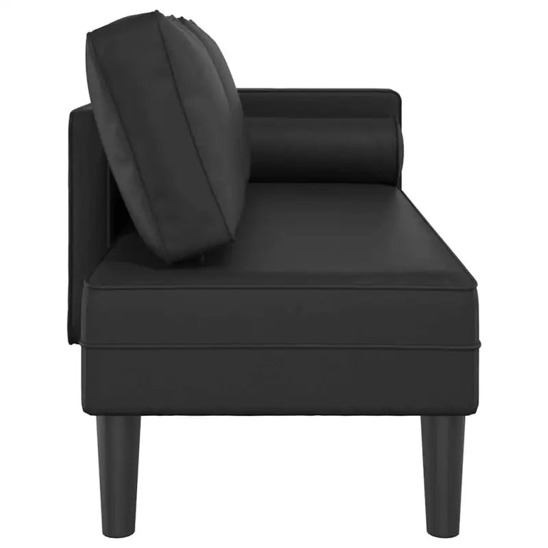 Zwarte chaise longue met comfortabel kussen voor ultiem relaxen - Chaises longues