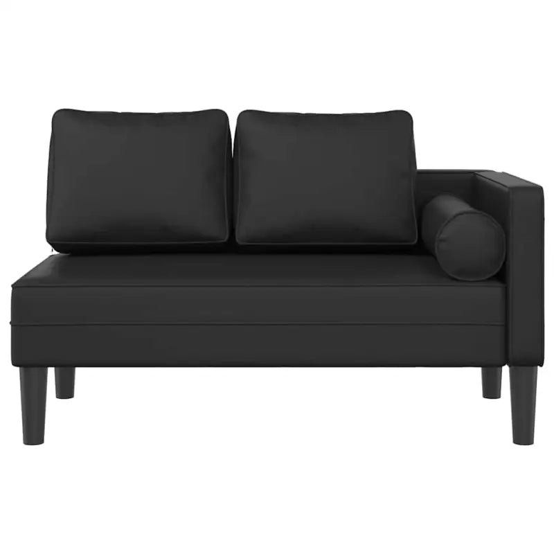 Zwarte chaise longue met comfortabel kussen voor ultiem relaxen - Chaises longues