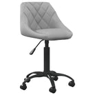 Zwarte gepoedercoate verstelbare bureaustoel met fluwelen zitcomfort - Lichtgrijs / 1 - Bureaustoelen