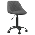Zwarte gepoedercoate verstelbare bureaustoel met fluwelen zitcomfort - Donkergrijs / 1 - Bureaustoelen