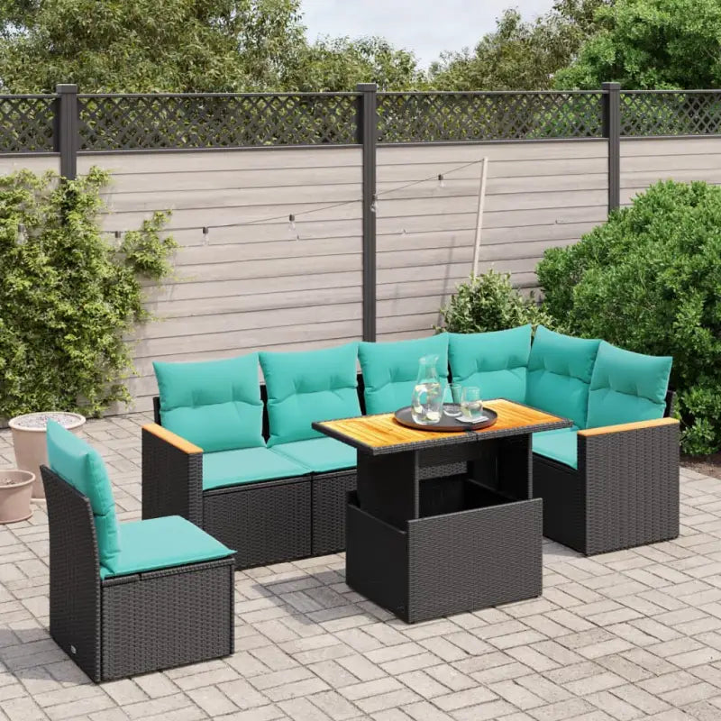 Zwarte loungeset met gepoedercoat staal en comfortabele afmetingen - Tuinsets