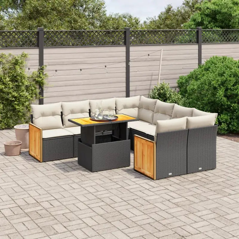 Zwarte loungeset met gepoedercoat staal en comfortabele afmetingen zitting - Tuinsets