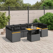 Zwarte loungeset met gepoedercoat staal en comfortabele afmetingen zitting - Tuinsets
