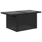 Zwarte loungeset met gepoedercoat staal en ideale afmetingen - Tuinsets