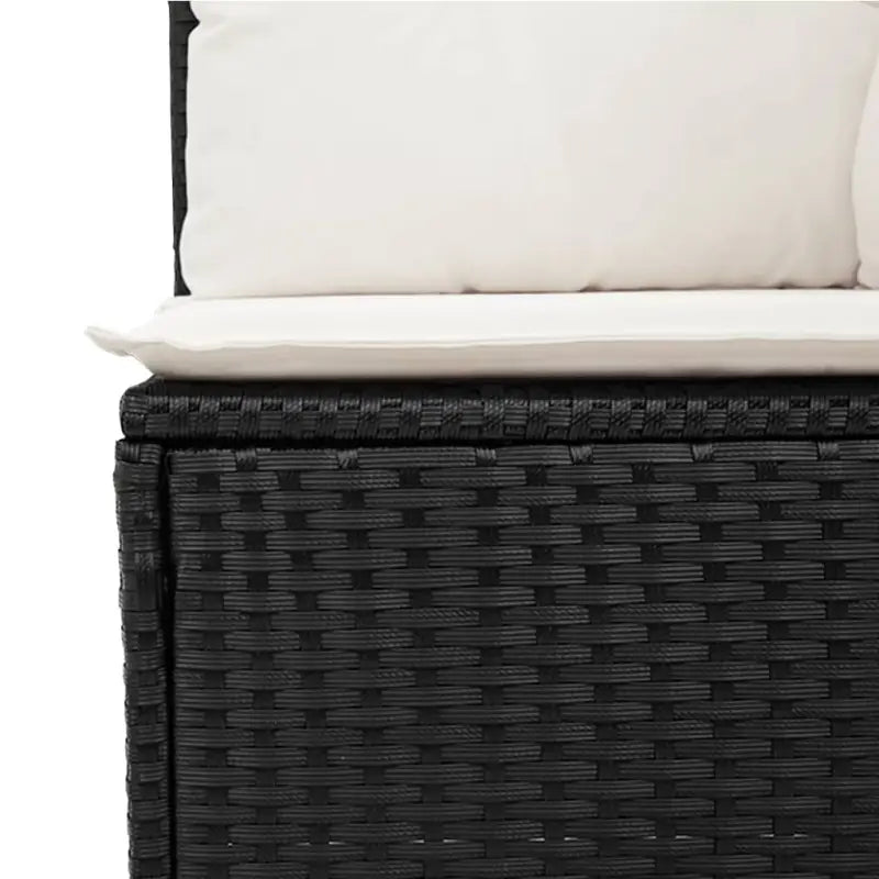 Zwarte loungeset met gepoedercoat staal en waterdichte tas voor buiten - Tuinsets