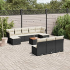 Zwarte loungeset met gepoedercoat staal en waterdichte tas voor buiten - Tuinsets