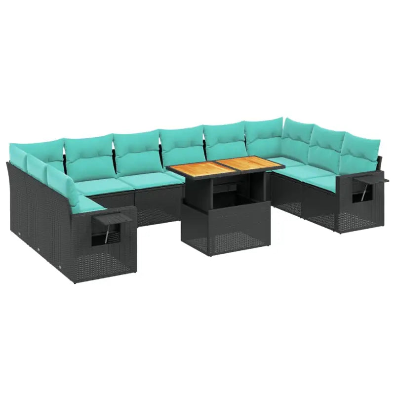 Zwarte loungeset met gepoedercoat staal voor jouw tuin of terras - Tuinsets