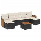 Zwarte loungeset met gepoedercoat staal voor tuin en terras - Tuinsets