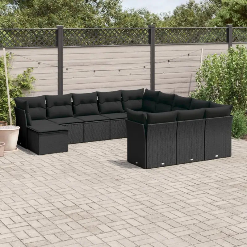 Zwarte loungeset met waterdichte tas en gepoedercoat staal Afmetingen - Zwart / Zonder tafel - Tuinsets