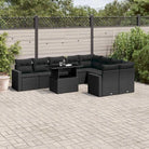 Zwarte loungeset van gepoedercoat staal met comfortabele afmetingen - Tuinsets