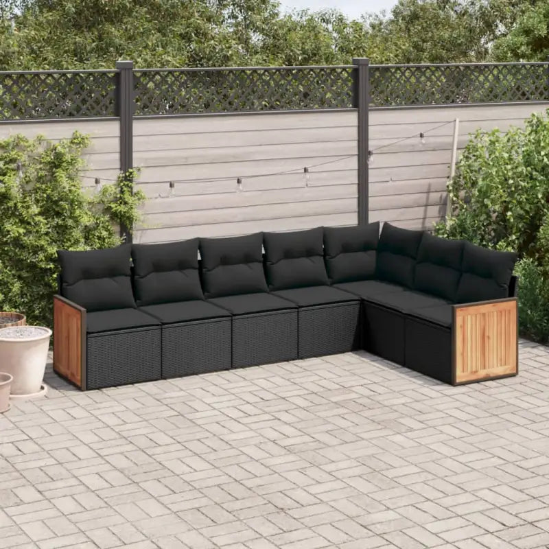 Zwarte loungeset van gepoedercoat staal met comfortabele afmetingen zitting - Zwart / Zonder tafel - Tuinsets