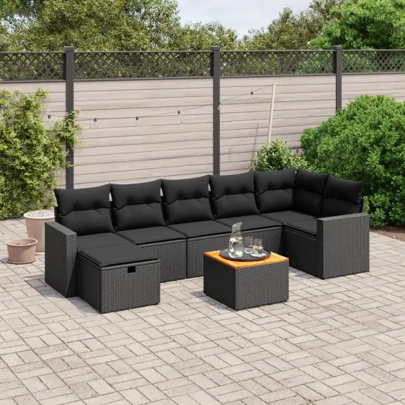 Zwarte loungeset van gepoedercoat staal met comfortabele afmetingen - Tuinsets