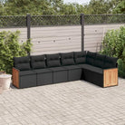 Zwarte loungeset van gepoedercoat staal met comfortabele afmetingen zitting - Tuinsets