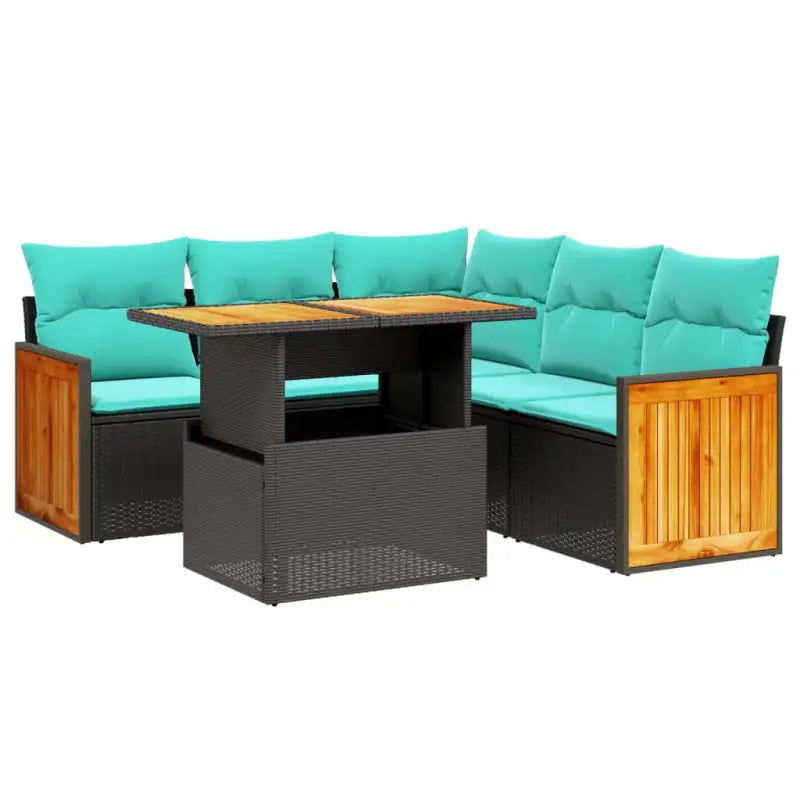 Zwarte loungeset van gepoedercoat staal met comfortabele afmetingen zitting - Zwart - Tuinsets