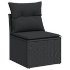 Zwarte loungeset van gepoedercoat staal voor in je tuin of terras - Tuinsets