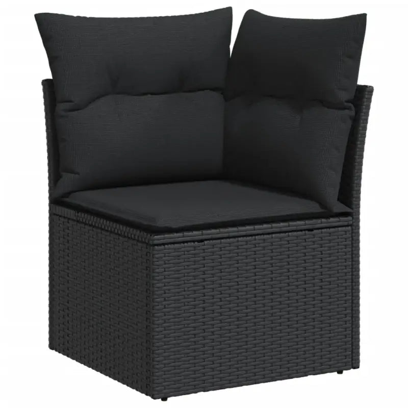 Zwarte loungeset van gepoedercoat staal voor je tuin of terras - Tuinsets