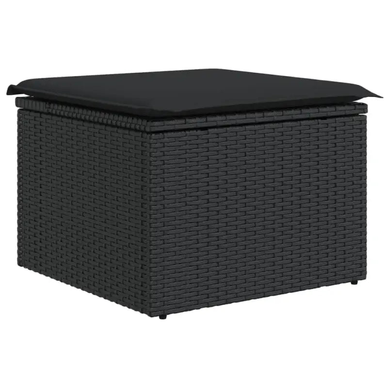 Zwarte loungeset van gepoedercoat staal voor je tuin of terras - Tuinsets