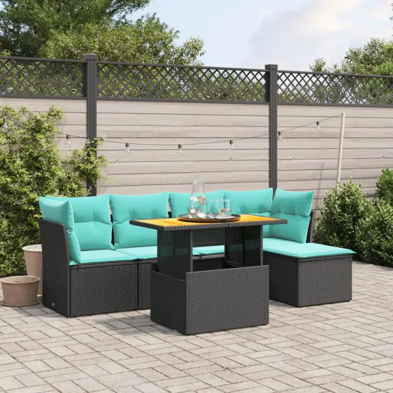 Zwarte loungeset van gepoedercoat staal voor je tuin of terras - Zwart / zonder opbergruimte - Tuinsets