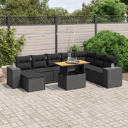 Zwarte loungeset van gepoedercoat staal voor jouw tuin of terras - Tuinsets