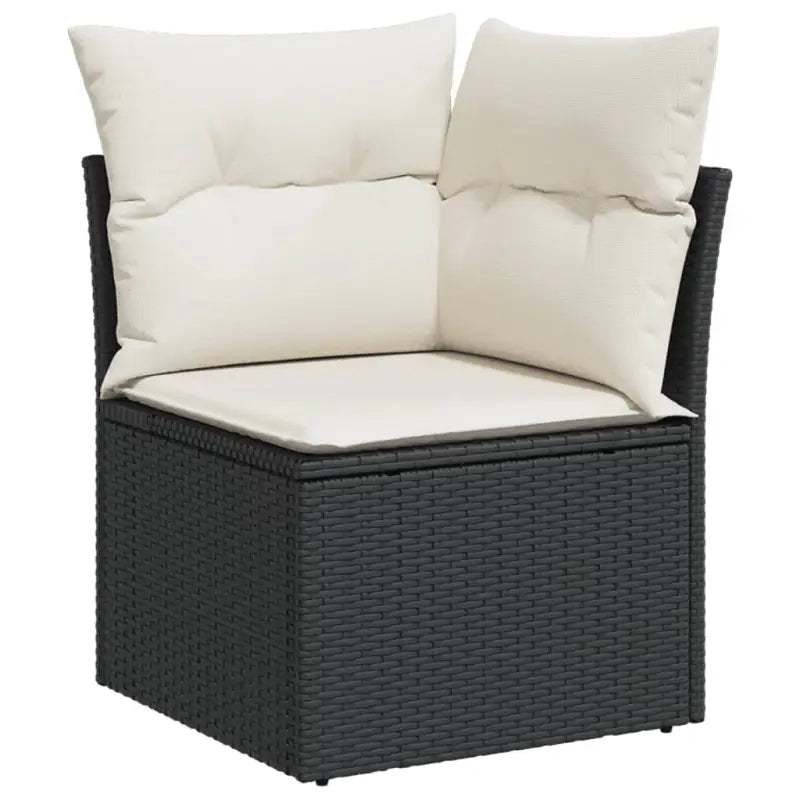 Zwarte loungeset van gepoedercoat staal voor tuin of terras - Tuinsets