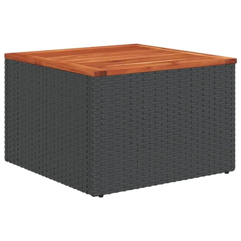 Zwarte loungeset van poly rattan en gepoedercoat staal met comfortabele afmetingen - Tuinsets