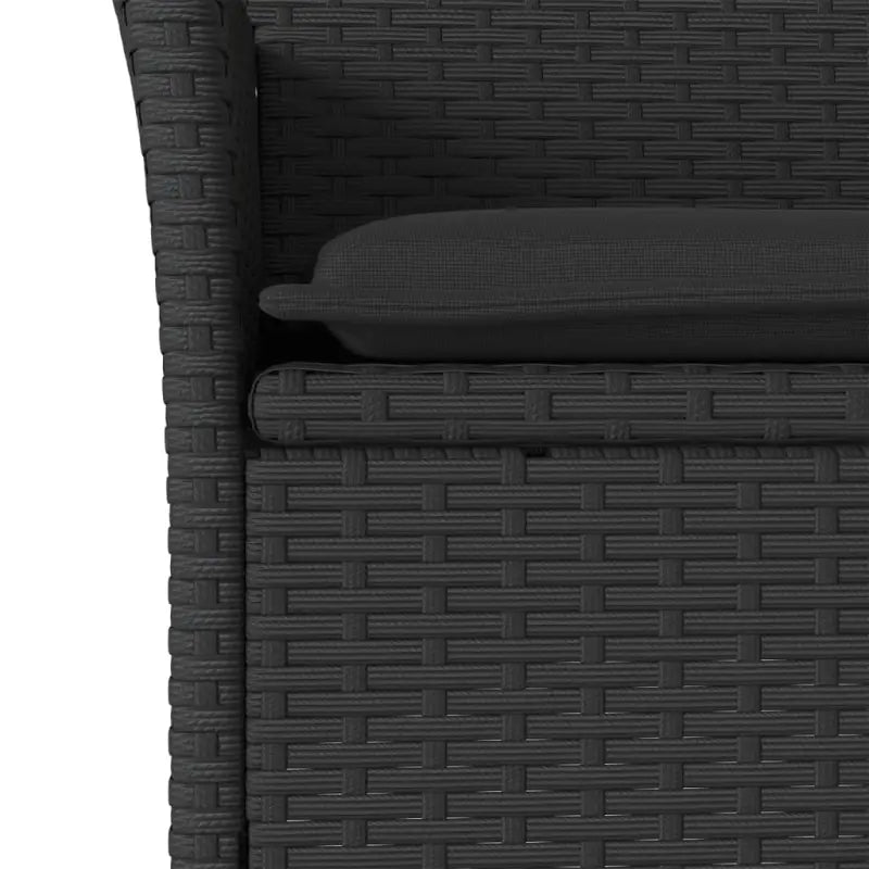 Zwarte poly rattan tuinstoelen met wasbare hoes voor buitenplezier - Tuinstoelen