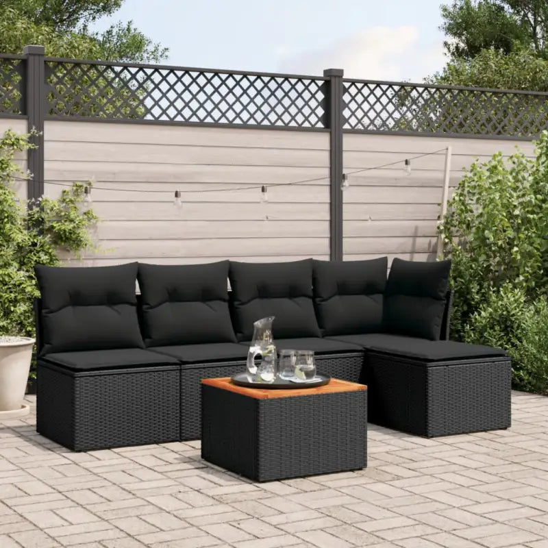 Zwarte tuin loungeset met gepoedercoat staal en waterdichte tas - Tuinsets