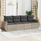 Zwarte tuin loungeset met waterdichte tas en gepoedercoat staal - Lichtgrijs / Zonder tafel - Tuinsets